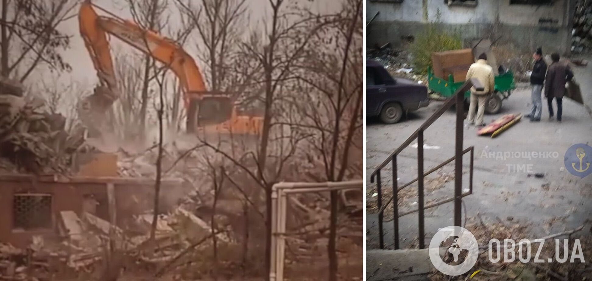 В Мариуполе оккупанты сносят исторические здания, а жители грабят заброшенные квартиры под носом у 'власти'. Фото и видео