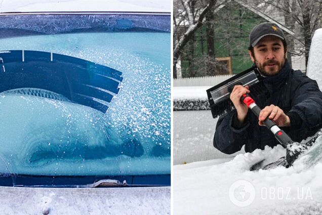Как очистить стекло автомобиля ото льда с помощью щетки: Мочанов показал правильный вариант