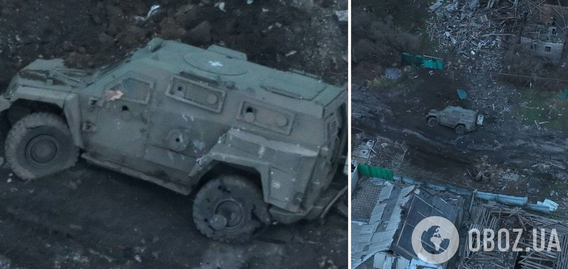 'Машина прошла через огненный ад': Порошенко показал, как выглядит броневик Shield после обстрела 'Градом'