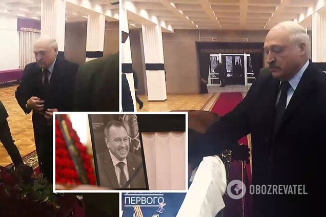 Александр Лукашенко на похоронах Владимира Макея