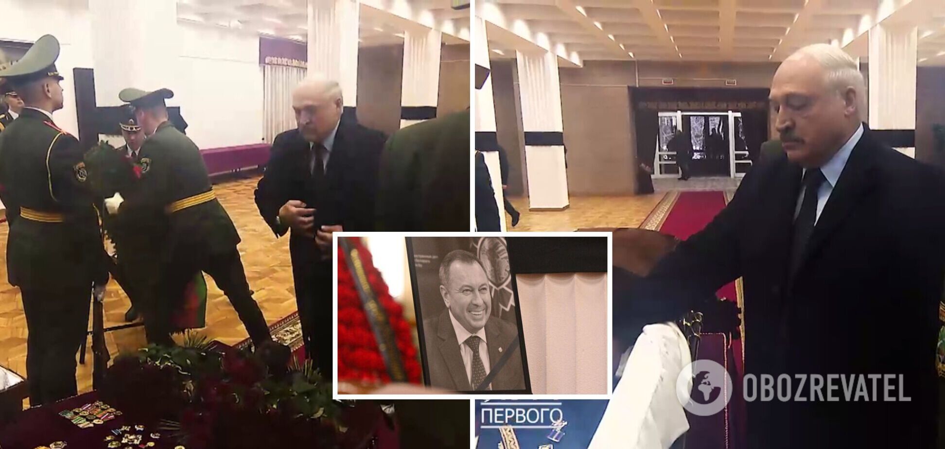 Олександр Лукашенко на похороні Володимира Макея
