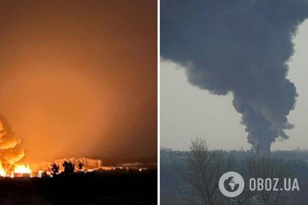 У Брянській області РФ спалахнули резервуари з нафтопродуктами, Курська область частково знеструмлена. Фото і відео