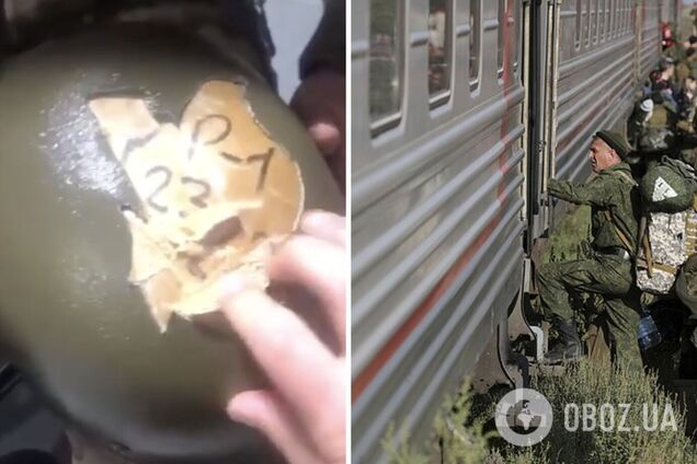 В России 'мобикам', которых бросают на войну против Украины, выдали пластмассовые каски. Видео