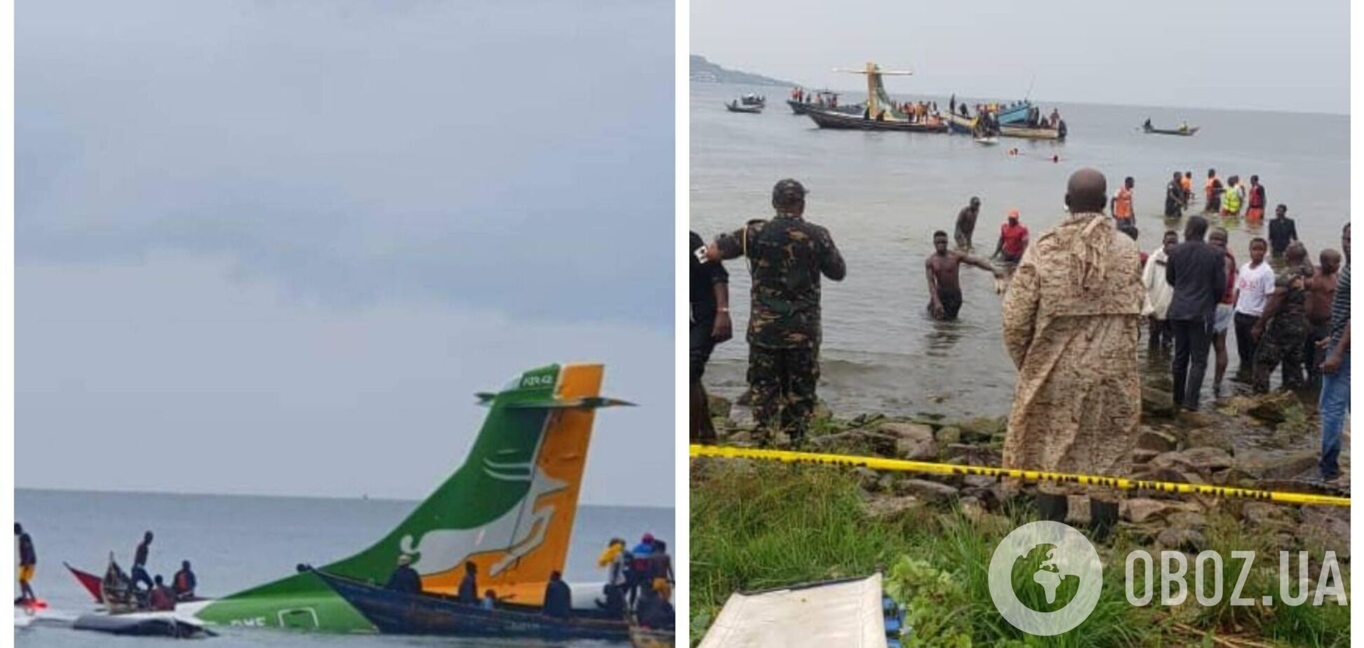 В Танзании в озеро Виктория упал пассажирский самолет авиакомпании Precision Air: погибли не менее 19 человек. Видео