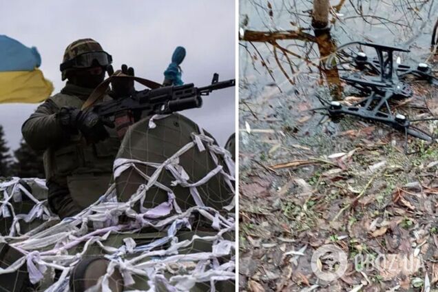 Українські бійці збили безпілотник РФ над Сумщиною зі стрілецької зброї. Фото