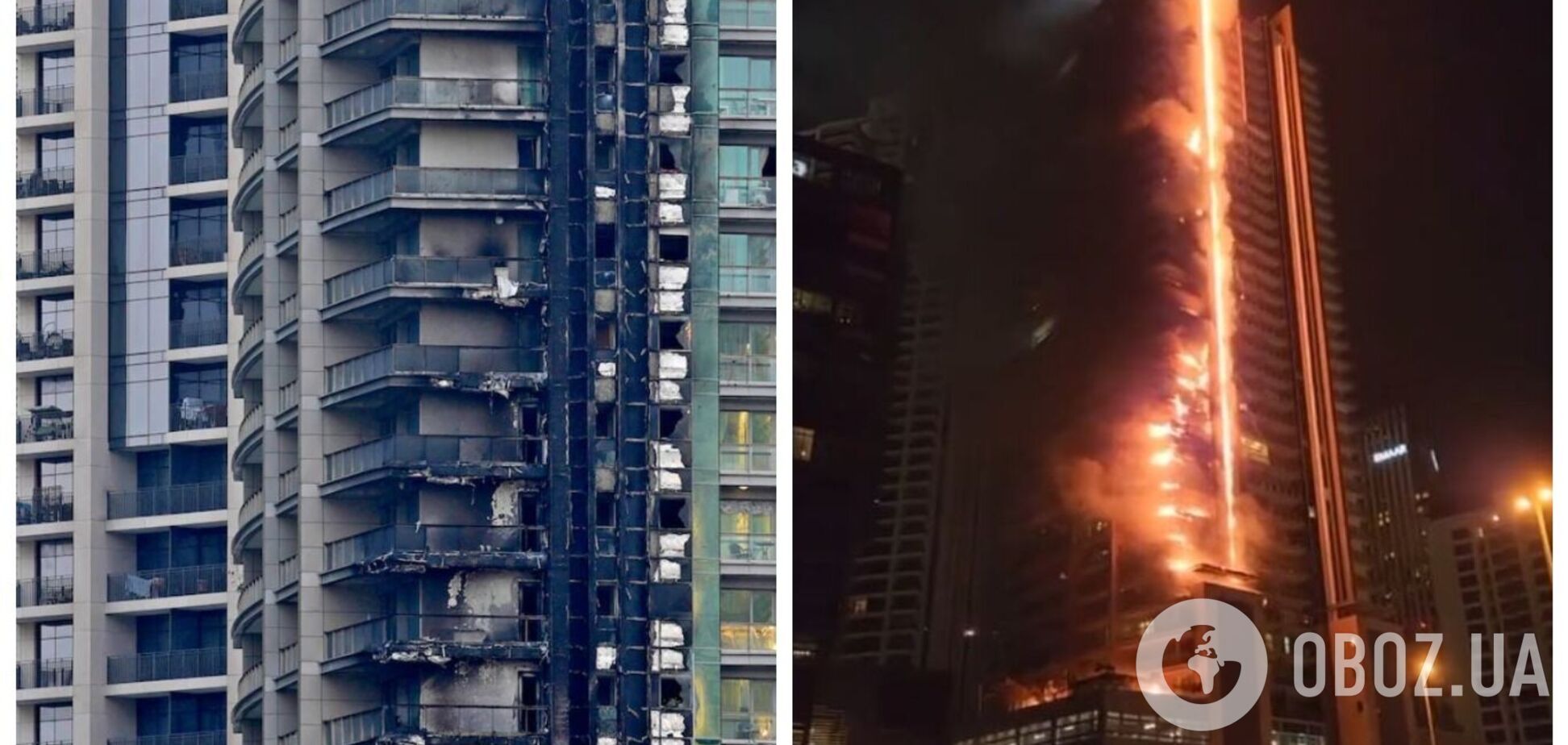 У Дубаї спалахнув 35-поверховий хмарочос поблизу Бурдж-Халіфа: будівлю охопило вогнем. Відео