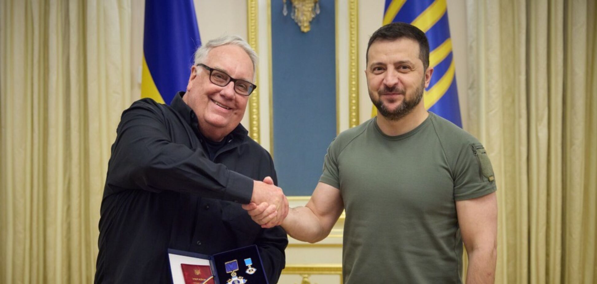 Зеленский встретился с американским филантропом Говардом Баффетом, обещающим помощь Украине во время энергетического кризиса. Фото