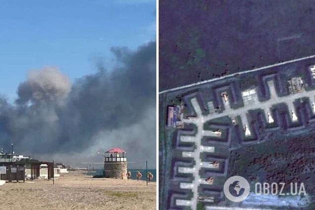 Оккупанты после 'бавовны' на авиаабазе 'Саки' в Новофедоровке начали складывать боеприпасы подальше от самолетов. Фото