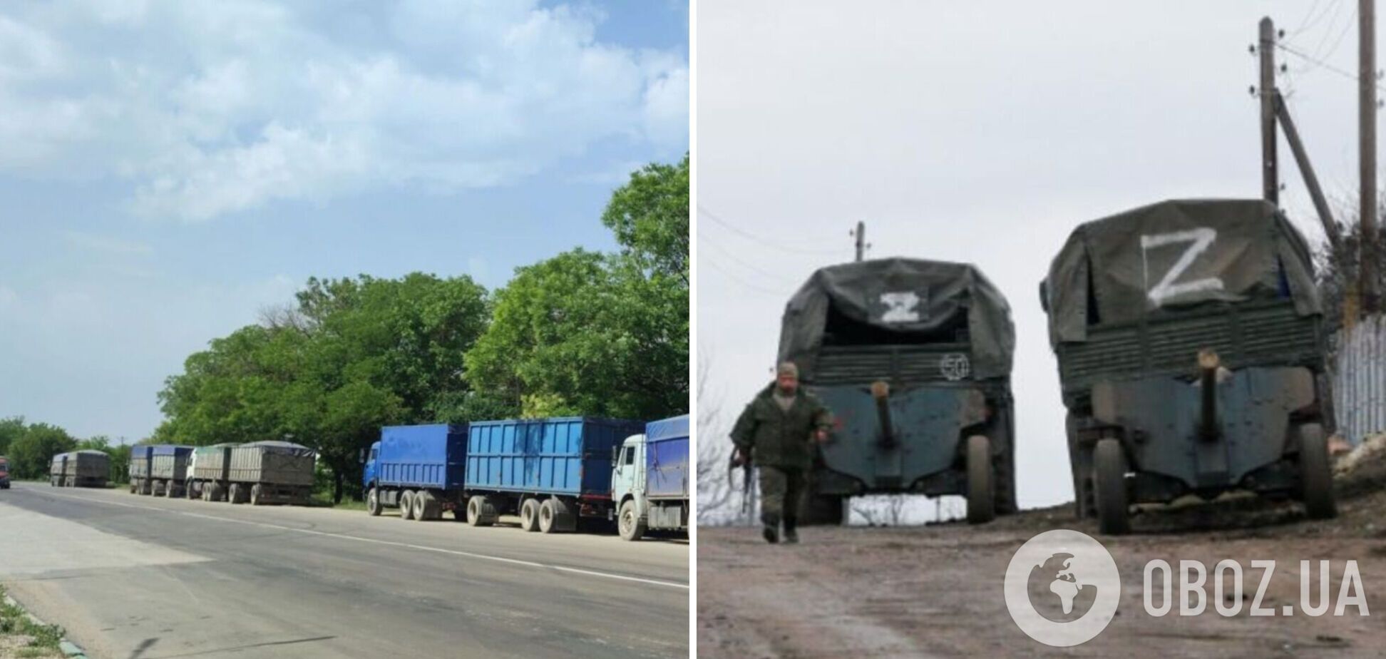 Окупанти вивозять награбоване вантажівками