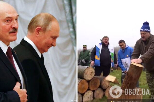 Лукашенко показал мастер-класс по рубке дров на конкурсе для журналистов. Видео
