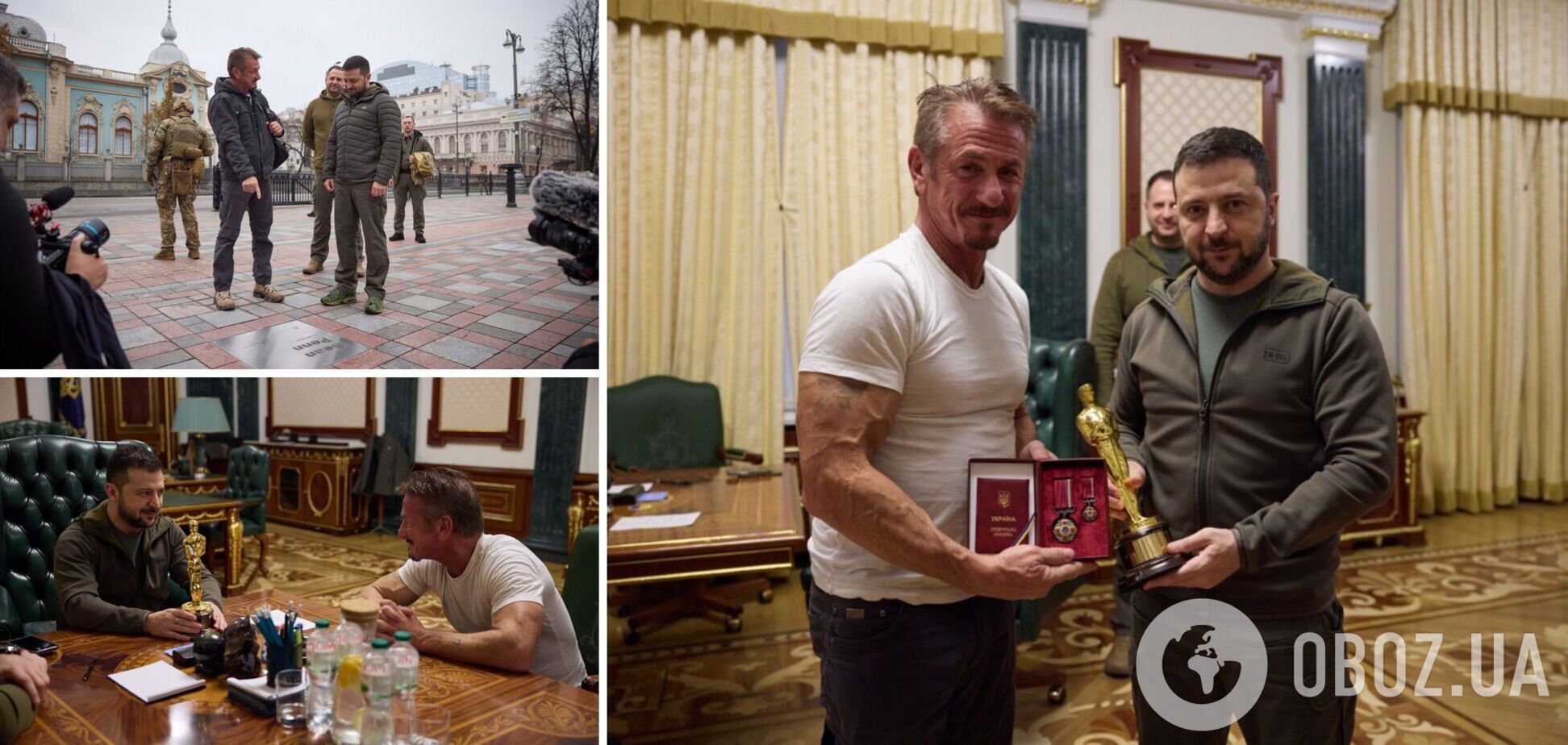 Шон Пенн привез в Украину свой 'Оскар', а на Аллее смелости появилась его звезда: подробности нового визита актера в Киев