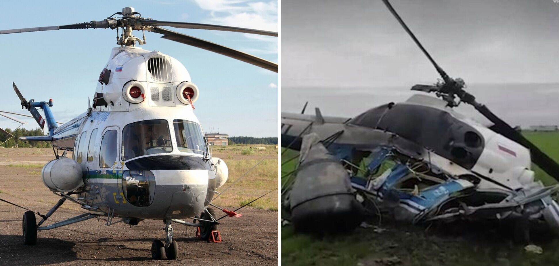 В Росії впав гелікоптер Мі-2, який виконував санітарний рейс  