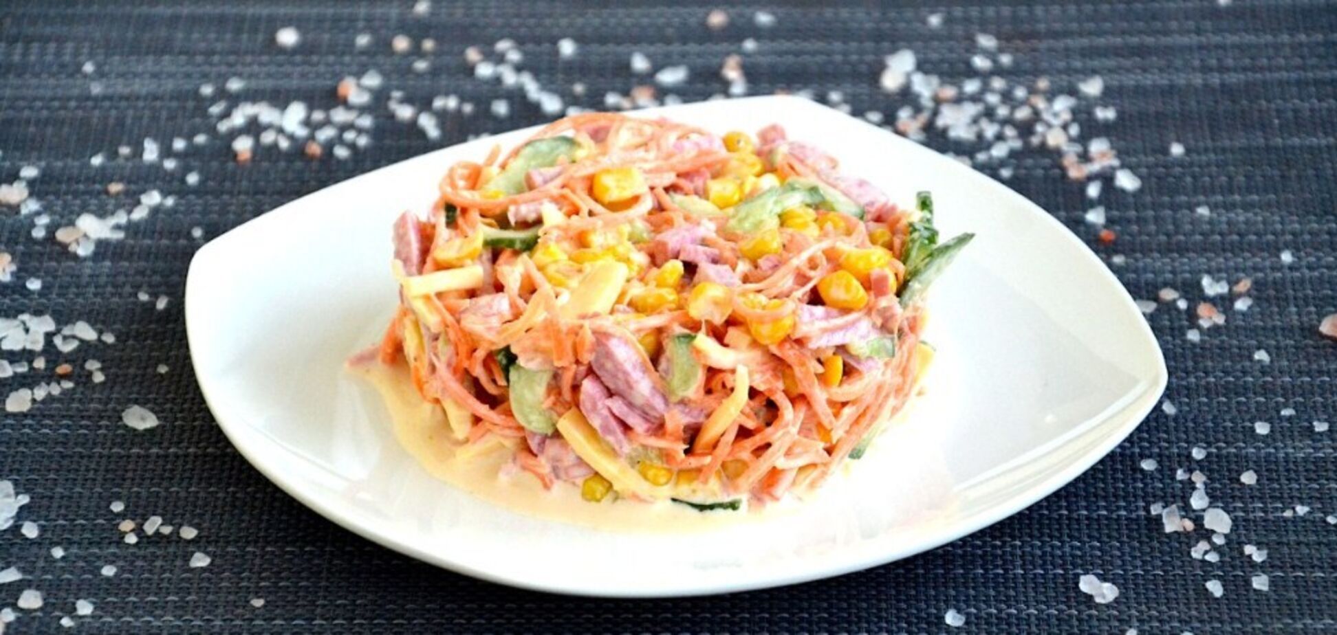 Рецепт салату з м'ясом та морквою по-корейськи