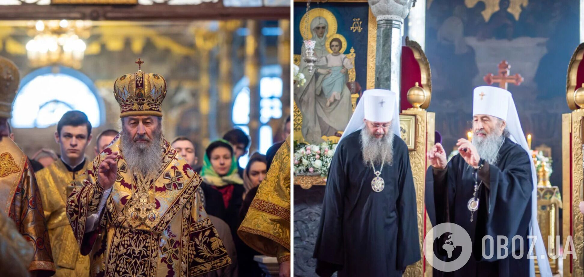 Плохой знак: на праздновании годовщины рукоположения митрополит УПЦ МП Онуфрий вылил на себя чашу с кровью Христовой, а у другого – произошел приступ. Фото
