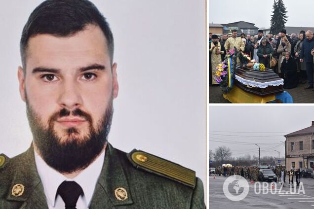 В Ривненской области весь город вышел провожать в последний путь воина, погибшего под Бахмутом. Видео