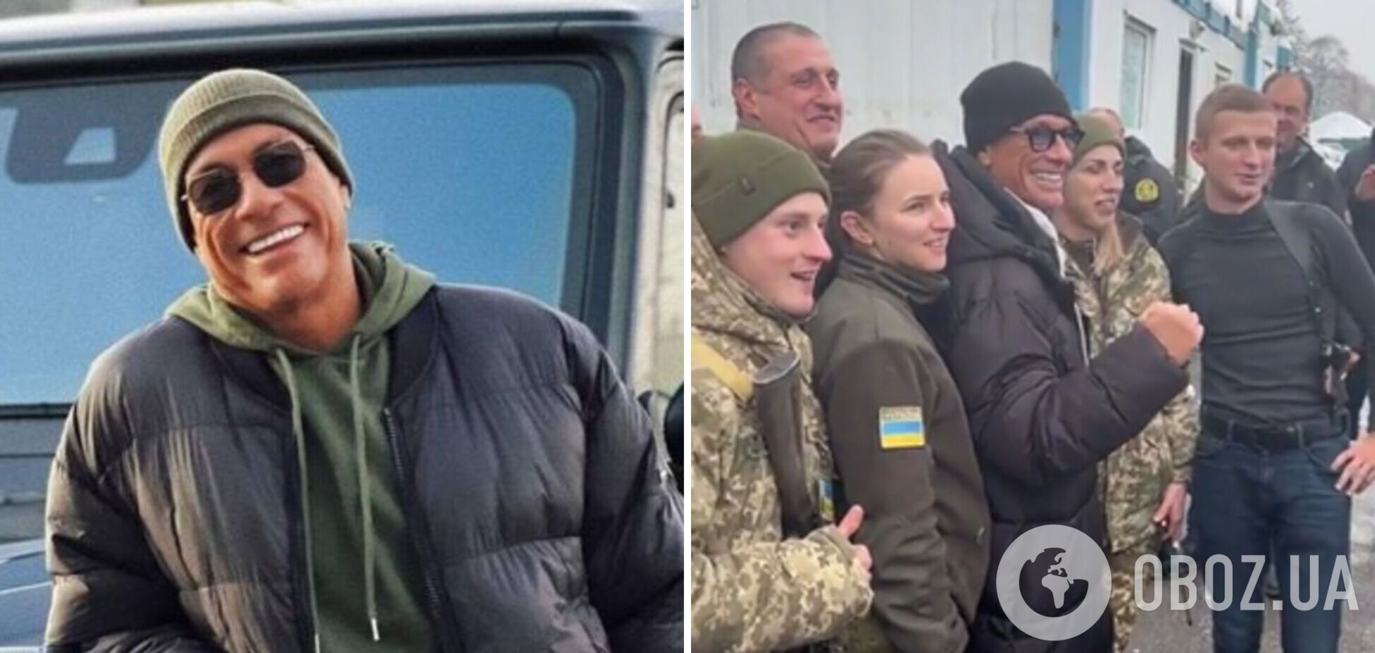 Звезда Голливуда Жан-Клод Ван Дамм встретился с украинскими пограничниками и поздравил их лозунгом 'Слава Украине'. Видео
