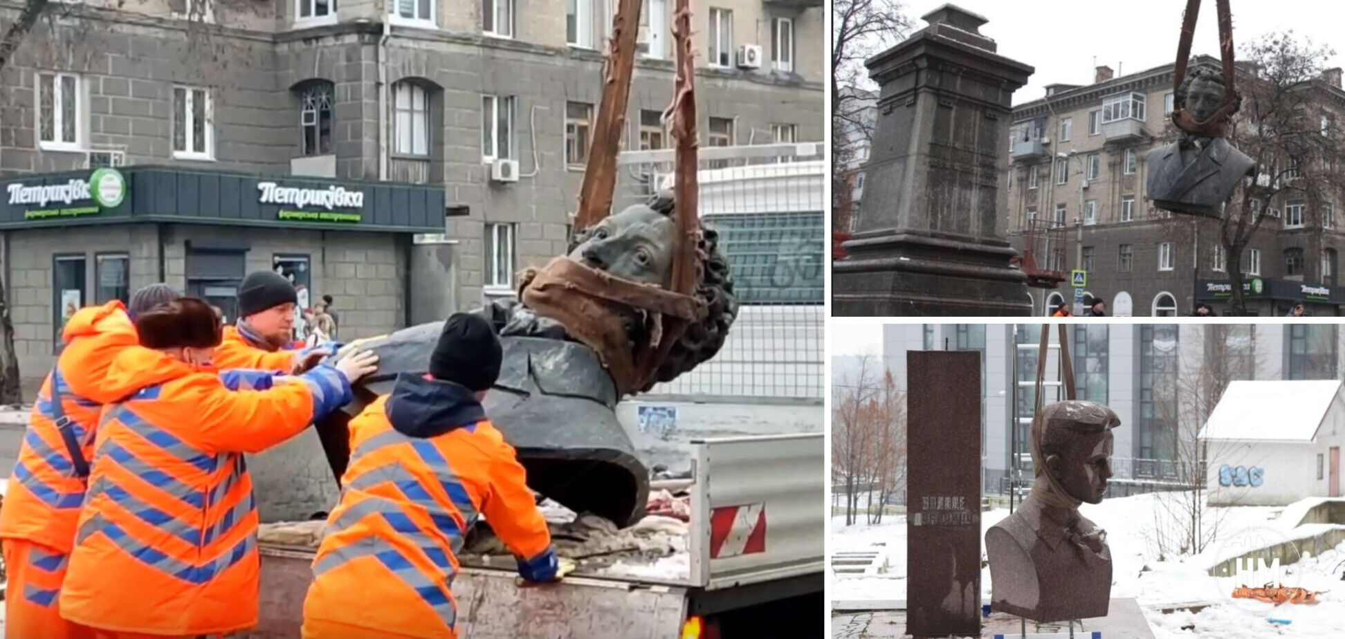 Пушкін, Дубінін у минулому: в Дніпрі продовжують демонтовувати пам’ятники, встановлені за радянських часів