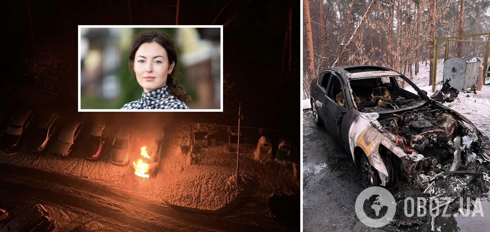 В Киевской области сожгли авто депутатке и волонтерке. Фото