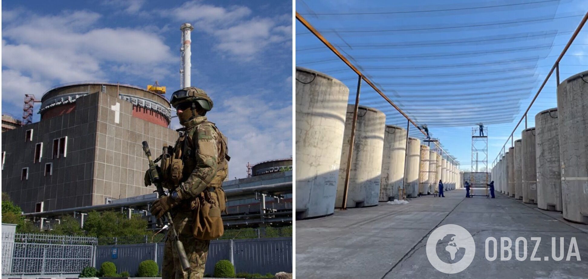 Оккупанты начали возводить укрытие над хранилищем ядерных отходов на ЗАЭС