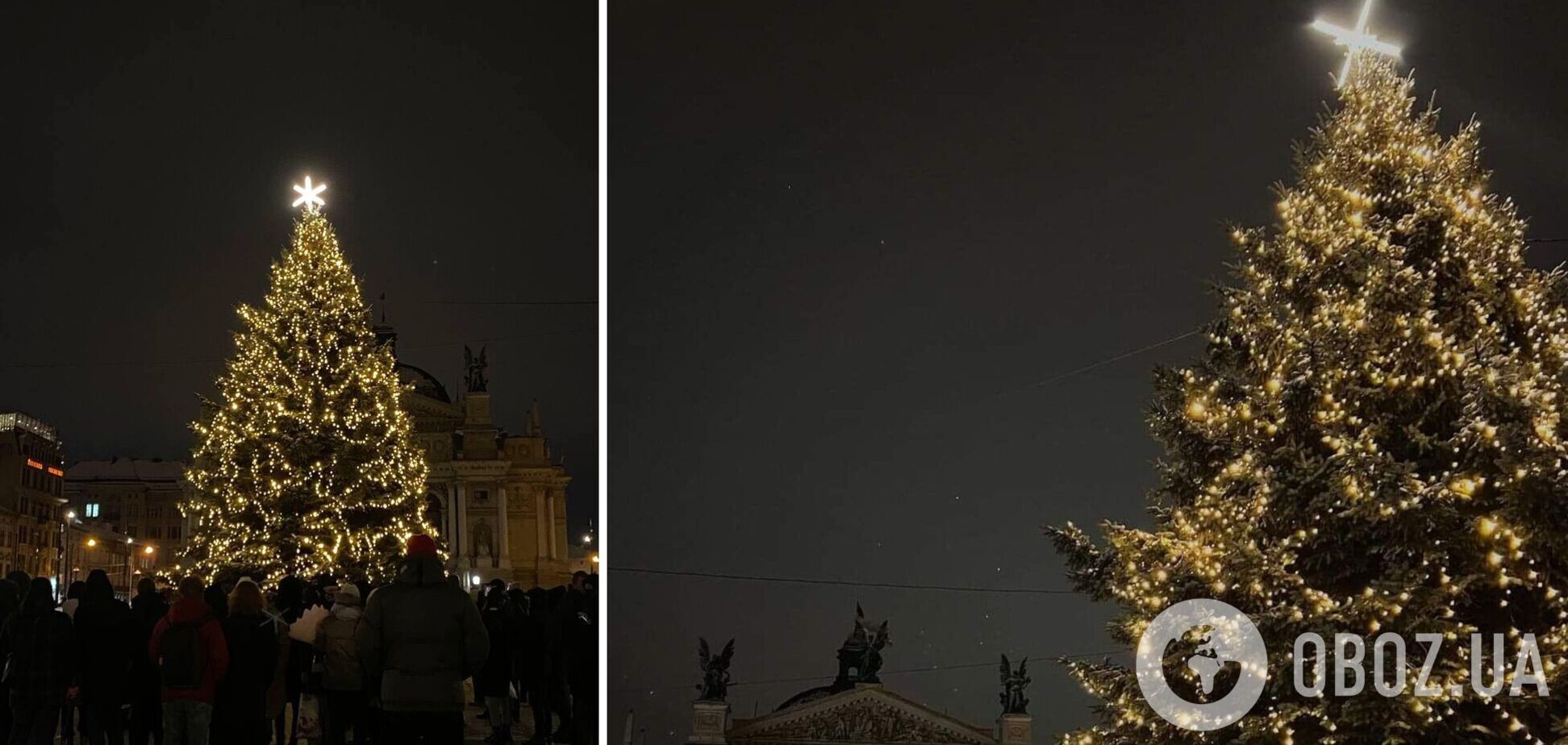 Головну ялинку Львова прикрасив протитанковий їжак. Фото