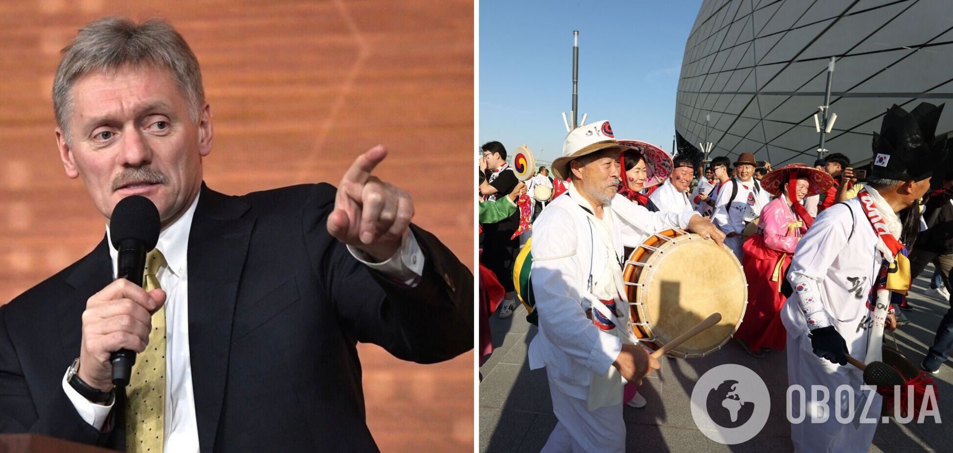 Пєсков назвав пісні про війну на ЧС-2022 проявом 'російської культури' та отримав відповідь у мережі