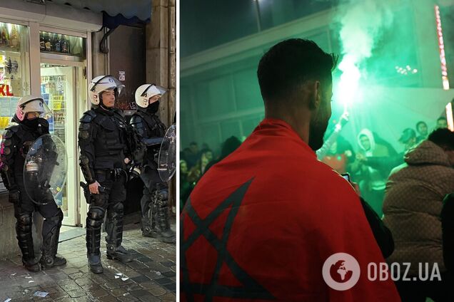 Утихомирювали із собаками та кийками: фанати Марокко влаштували заворушення і напали на поліцію та магазини після виходу в плей-оф ЧС