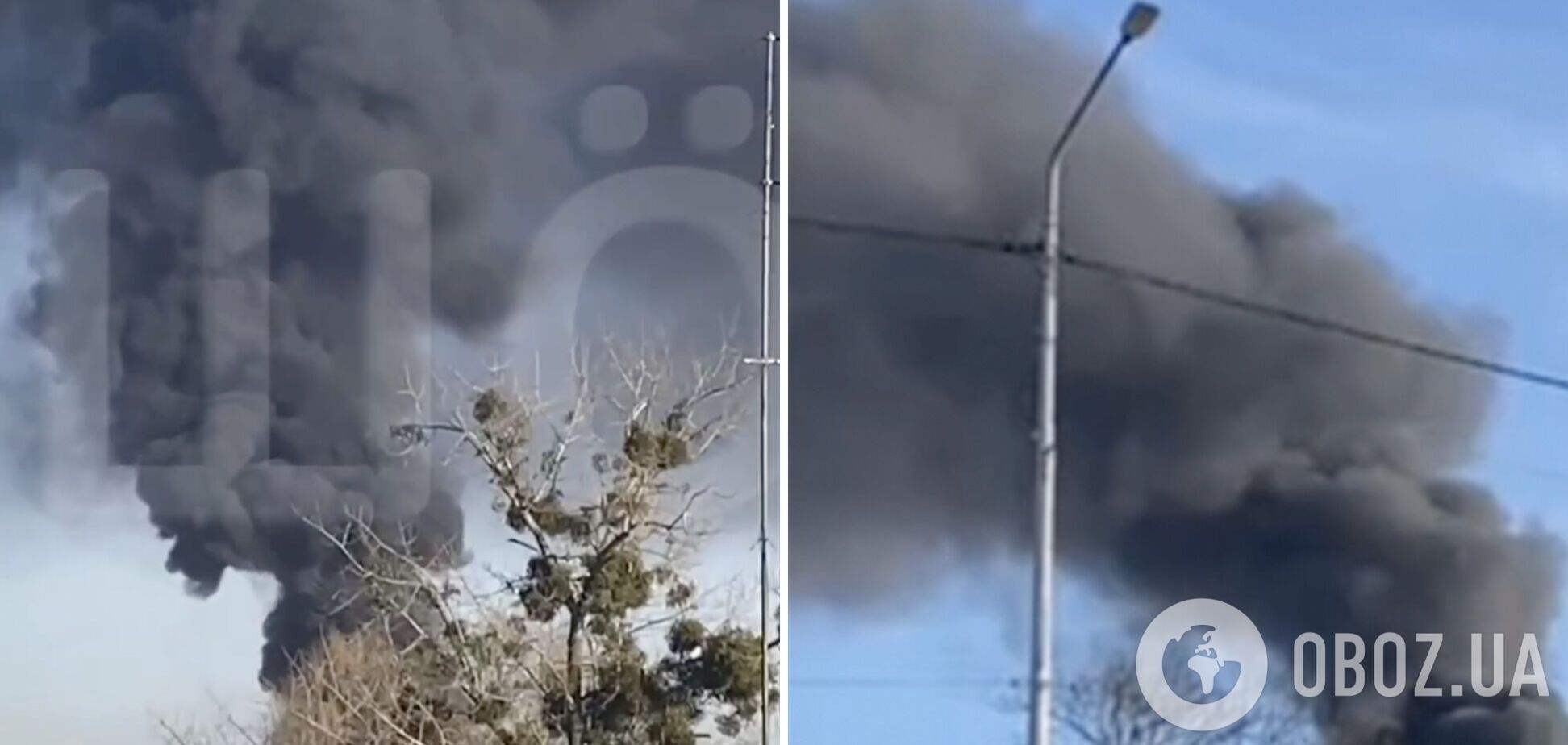 В Белгородской области РФ произошла 'бавовна': поднялся столб черного дыма, исчез свет. Видео