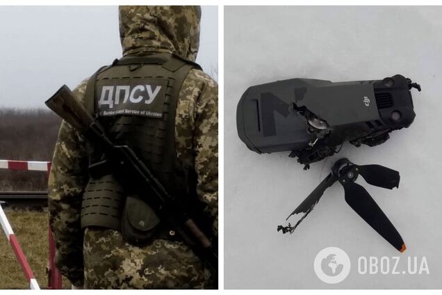 В Сумской области пограничники 'приземлили' вражеский дрон-разведчик: его остатки упали в нескольких метрах от позиций. Фото