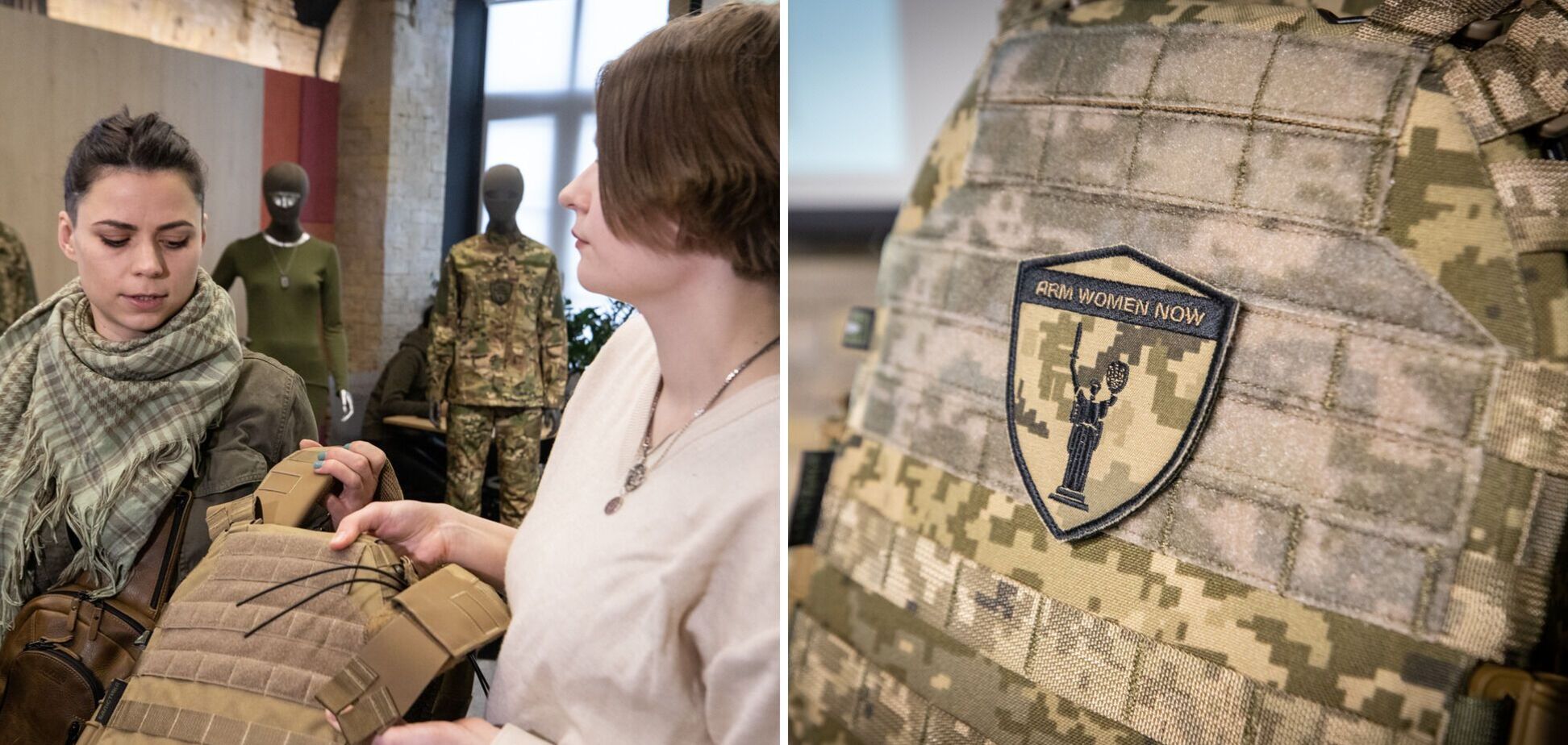 Защитницы с терробороны Киева получили от Кличко комплекты женской военной формы
