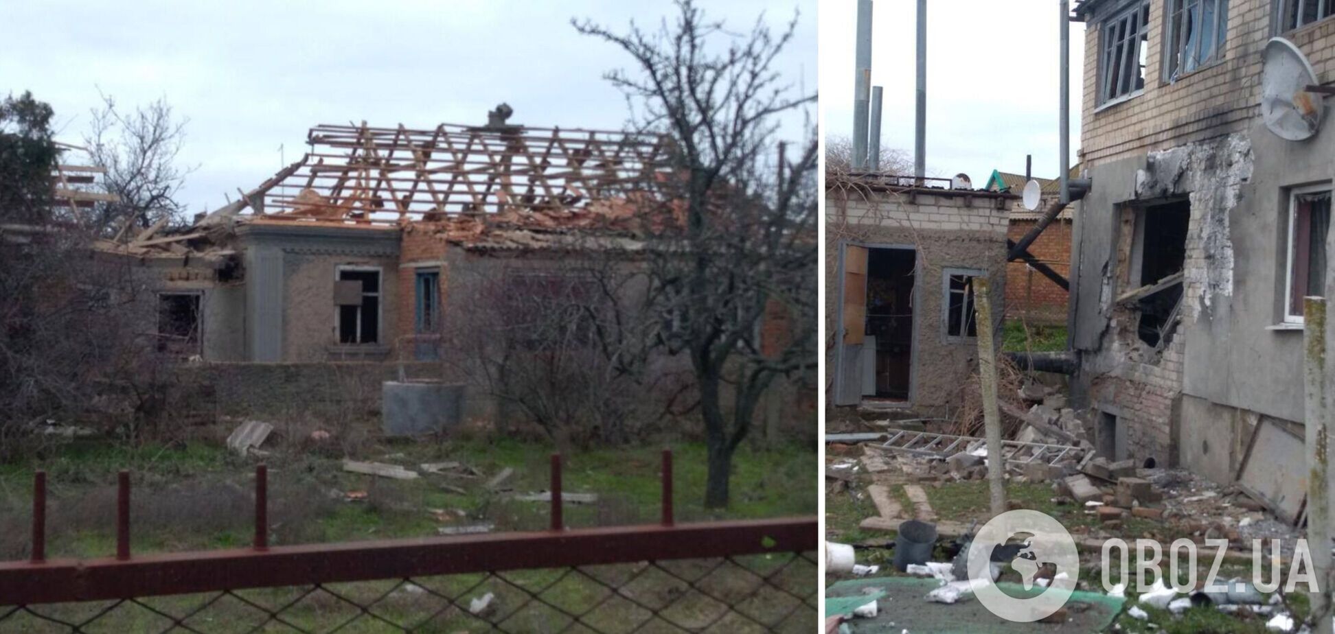 Оккупанты нанесли удар по селу Станислав на Херсонщине: повреждены электросети и газопроводы, есть раненый. Фото