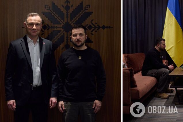 Зеленський на шляху до України провів зустріч із президентом Польщі Дудою. Відео