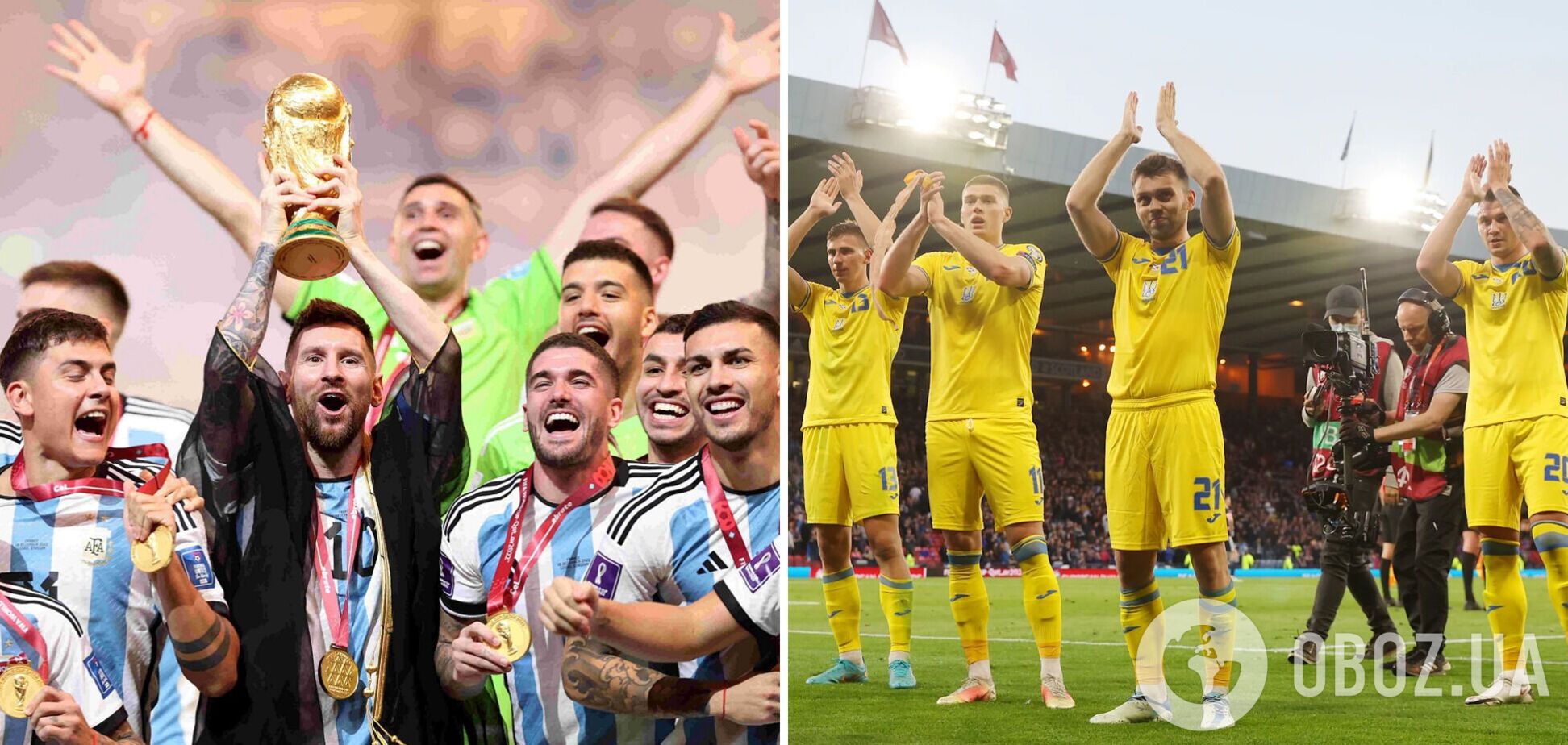 Аргентина не змогла очолити рейтинг ФІФА після перемоги на ЧС-2022, Україна пішла у відрив від Росії
