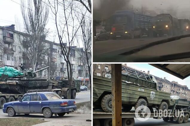 Ворог стягує сили: велика колона військової техніки РФ рушила в напрямку Бердянська й Мелітополя. Відео