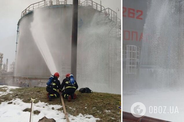 У Білорусі спалахнула пожежа на нафтопереробному підприємстві 'Нафтан'. Фото 