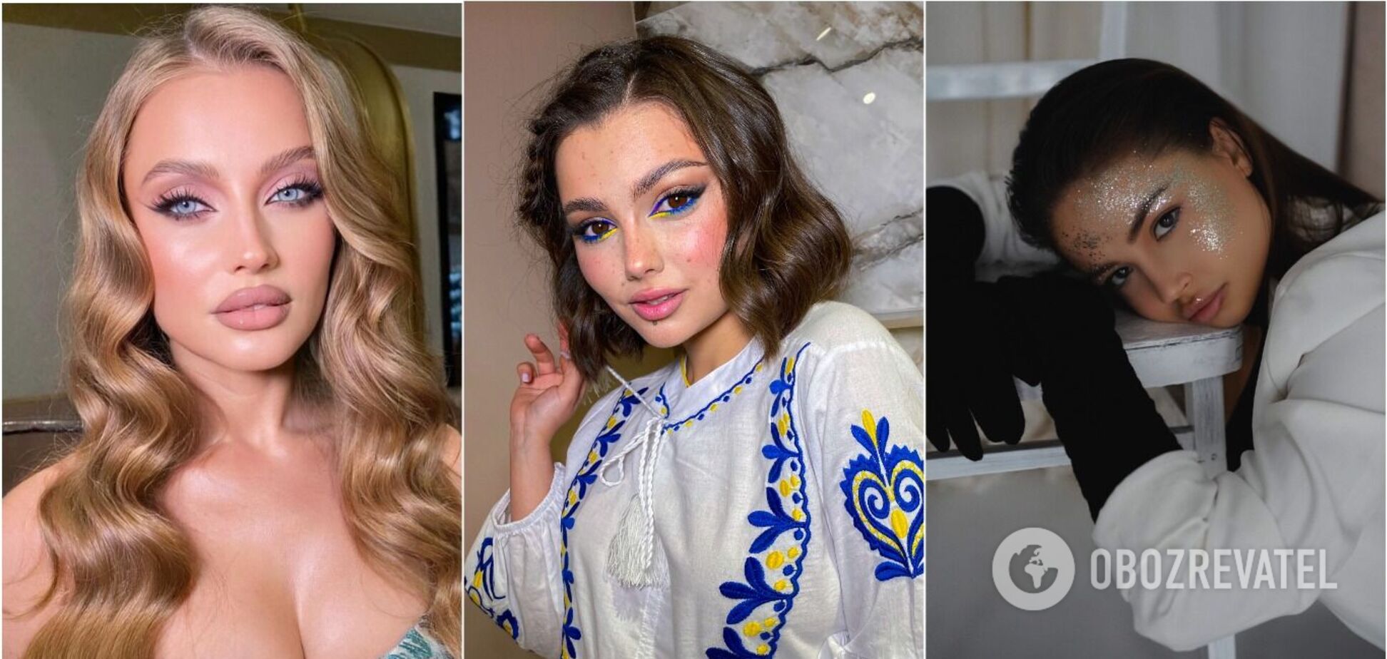 От сине-желтых стрелок до хаотических блесток: идеи макияжа на Новый год-2023 от профессионального визажиста