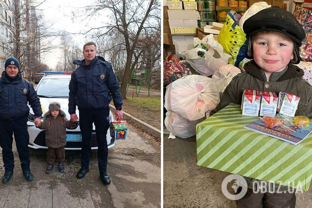 Патрульні зробили сюрприз хлопчику із Слов’янська, знімок якого облетів мережу: його тато захищає Україну. Фото