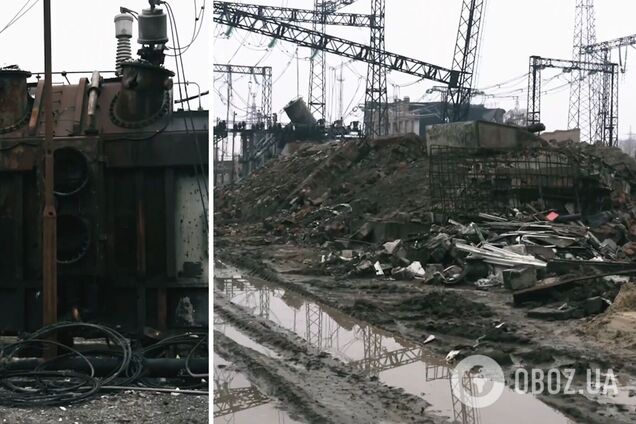 Наслідки російського обстрілу одного з енергооб'єктів України