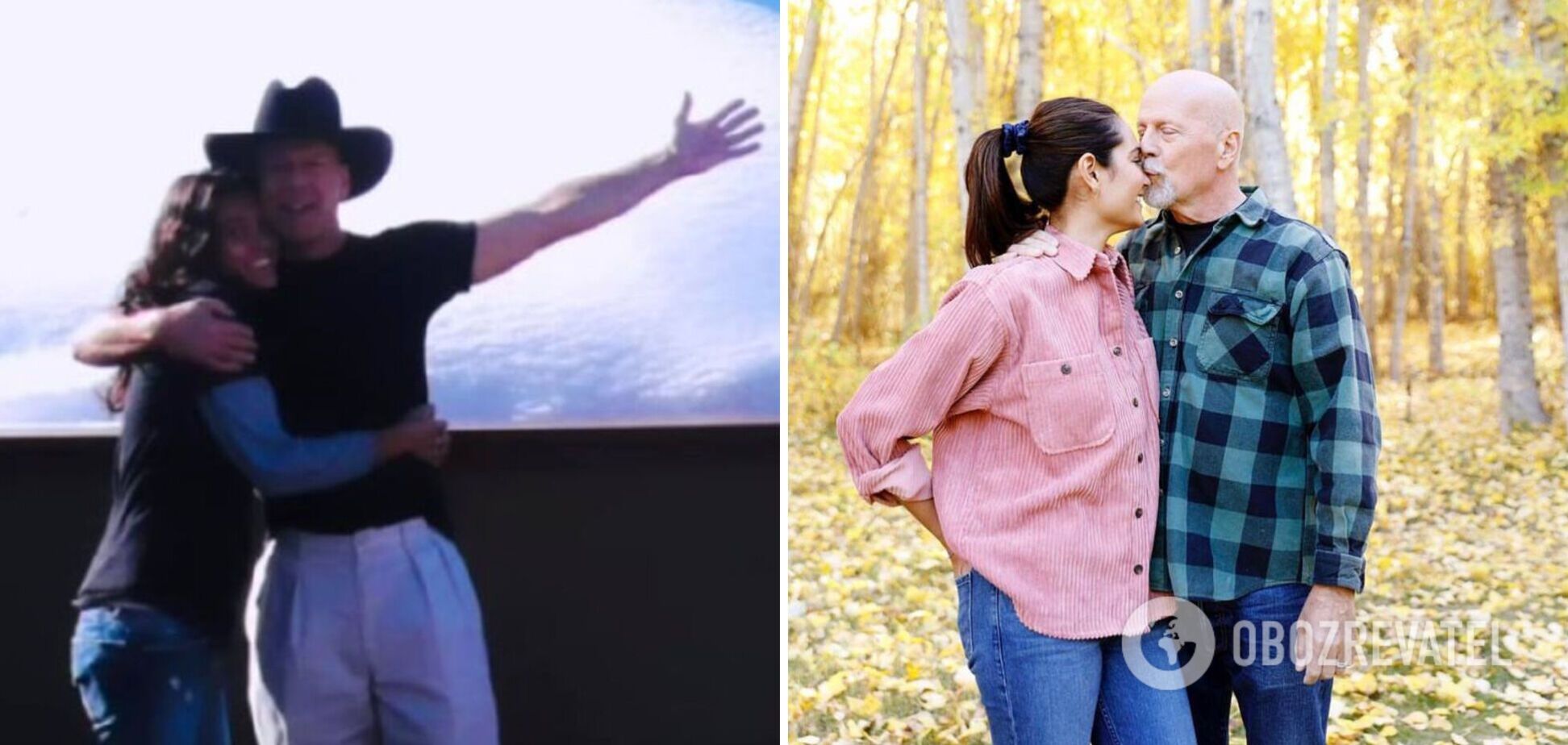 '15 лет назад влюбилась по уши': жена Брюса Уиллиса показала, как начинался их роман. Видео