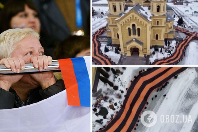 В Нижнем Новгороде храм РПЦ обернули георгиевской лентой в знак поддержки 'спецоперации'. Видео