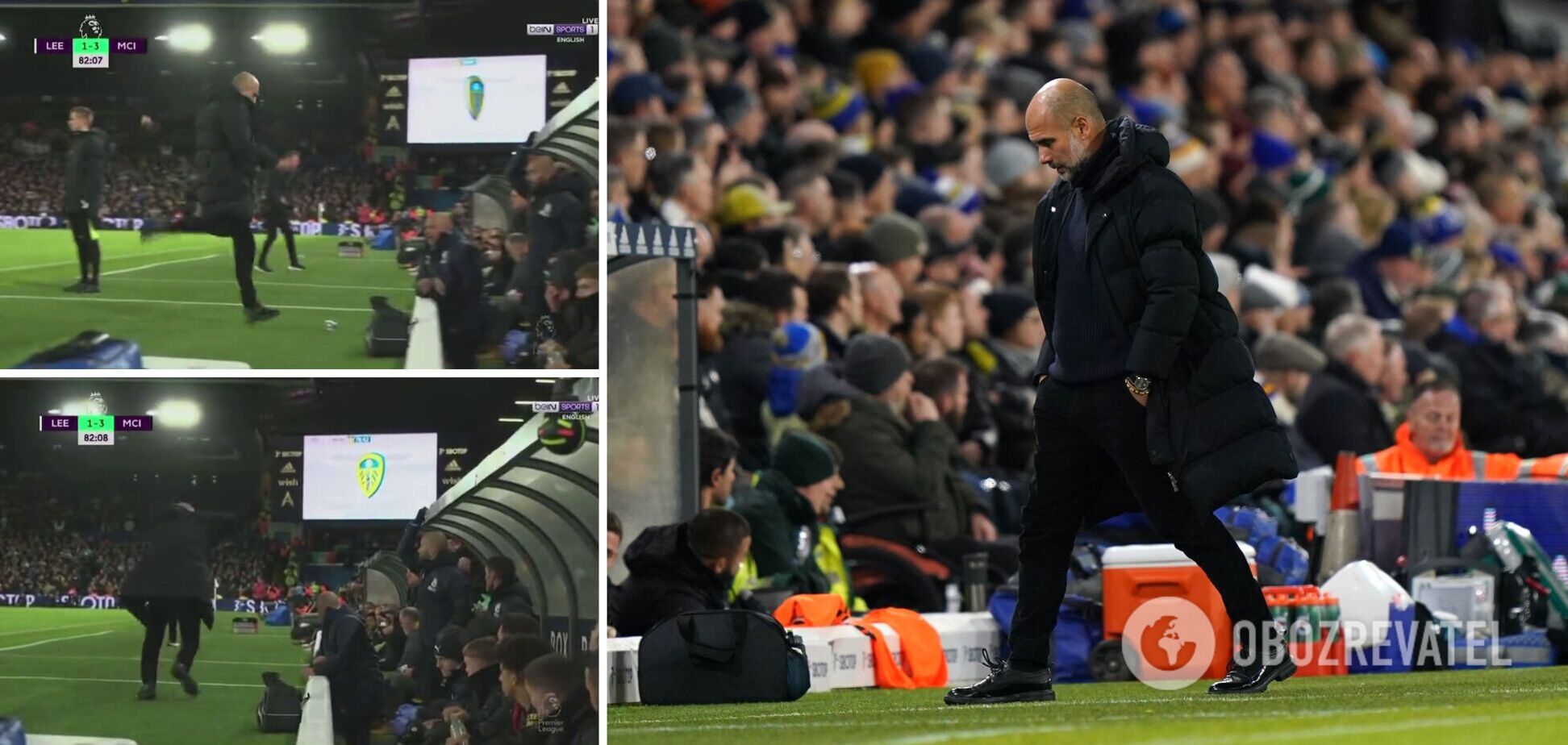 Схватился за голову, увидев, что натворил. У Гвардиолы сдали нервы в матче АПЛ. Видео