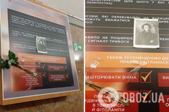 В Києві на станцію метро 'Університет' принесли зображення Пушкіна і квіти на місце, до стояв його бюст. Ексклюзивні фото   
