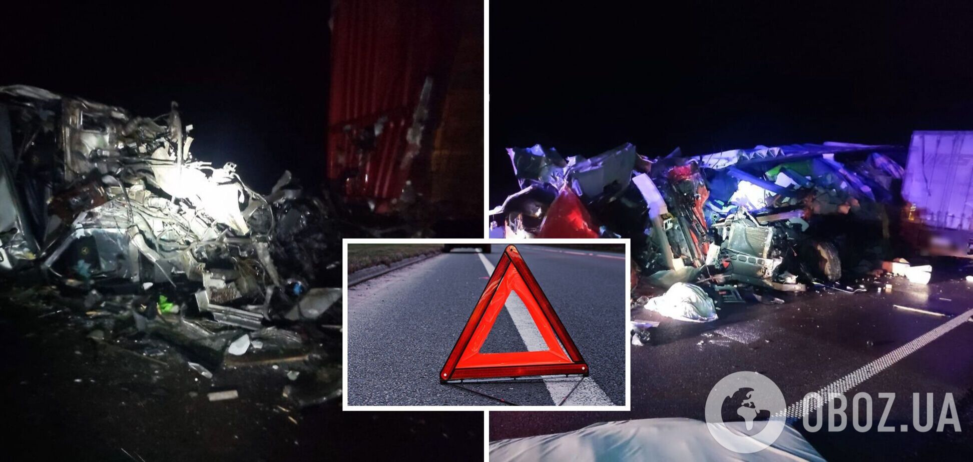 На Львовщине столкнулись два грузовика, есть погибшие: подробности от полиции и фото с места аварии