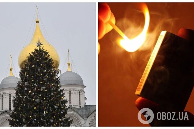 Знак? На Красной площади в Москве пытались сжечь главную елку