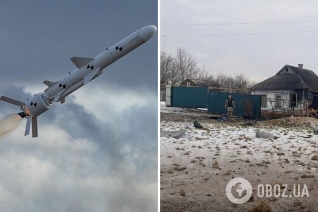 Ракета, выпущенная по Украине, рухнула на село в России. Видео