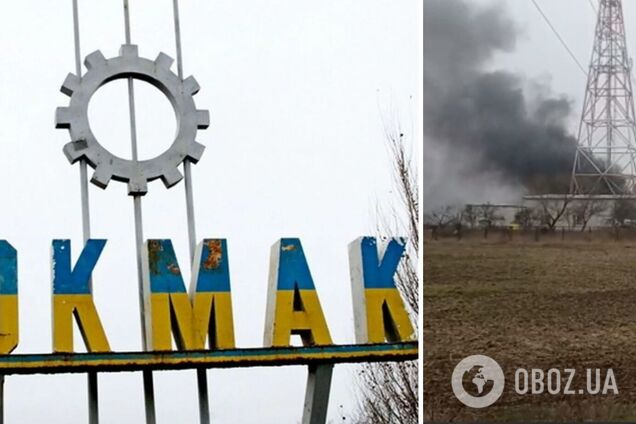 В Токмаке заметили пожар у захватчиков: видео с места