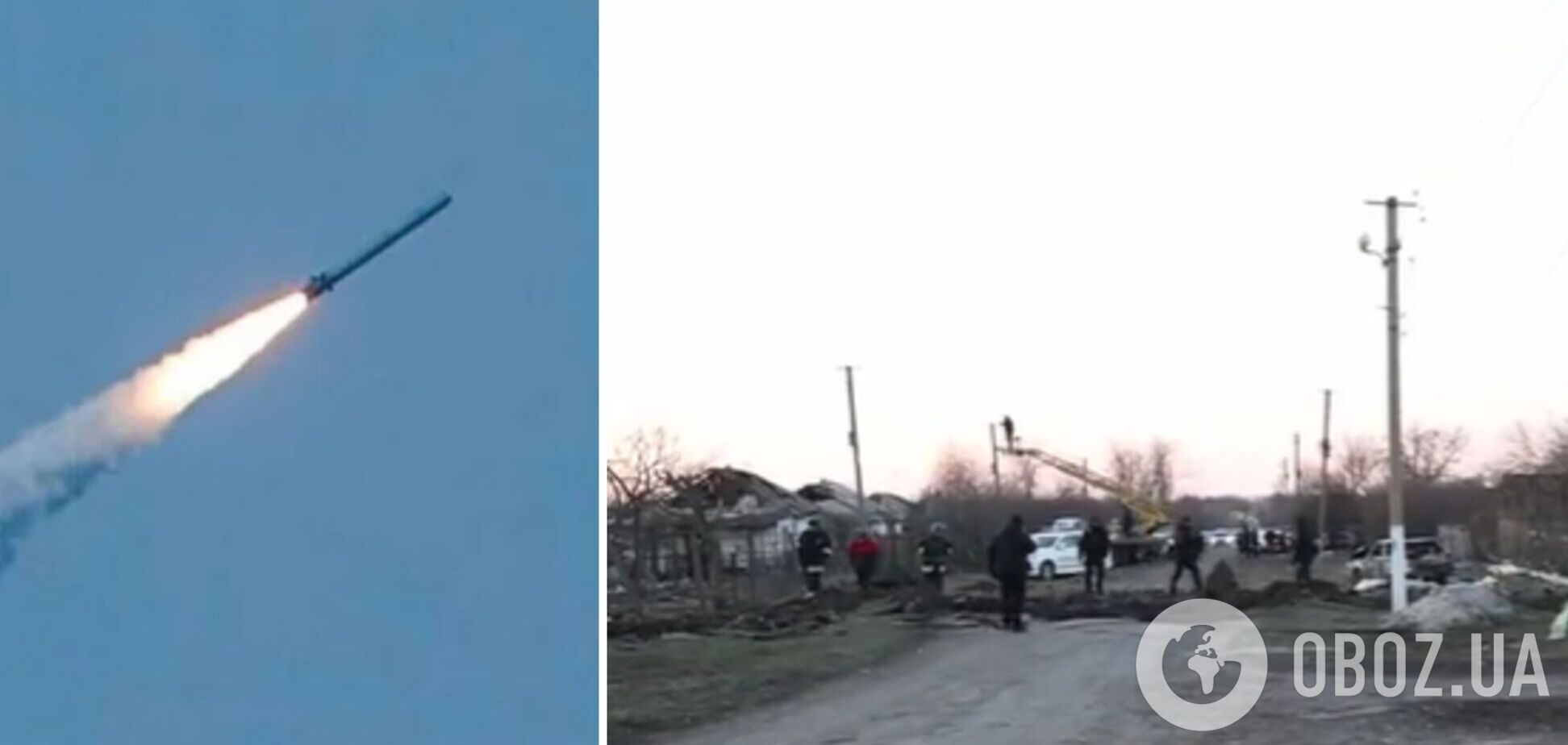 На месте прилета – огромная воронка: появилось видео из Новософиевки на Запорожье, где российская ракета убила двух человек