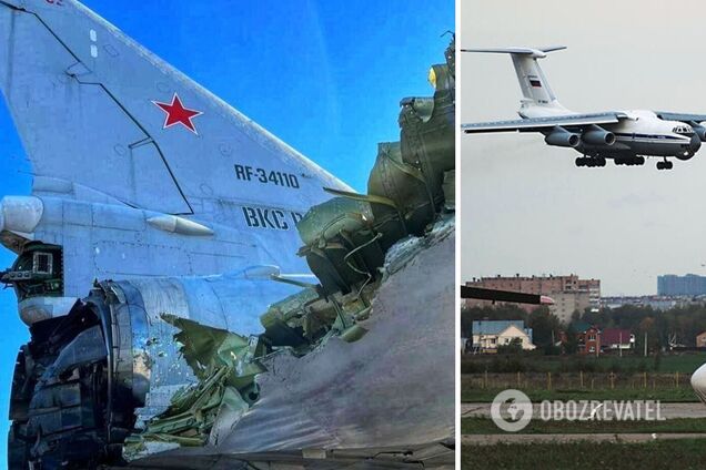 З’явилися перші фото російського бомбардувальника Ту-22М3 і паливозаправника на аеродромі 'Дягілєво' біля Рязані, який було уражено БПЛА