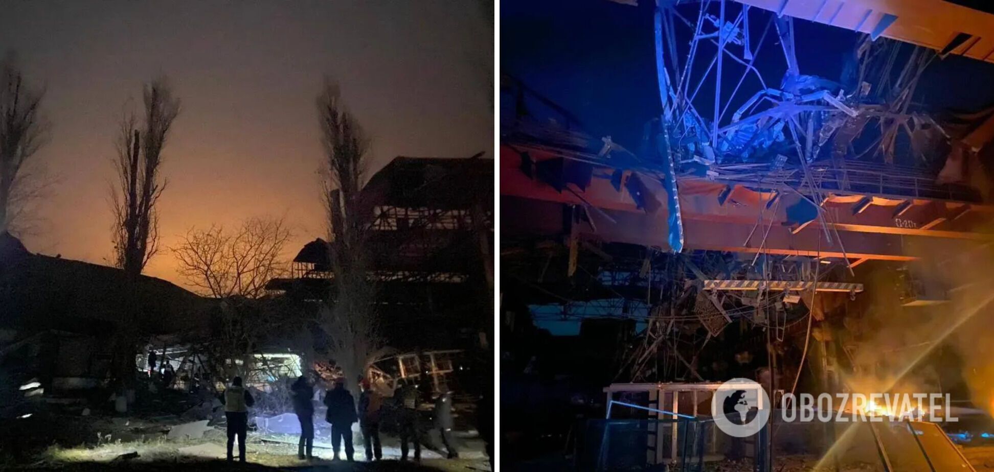 Российские войска обстреляли промышленное предприятие в Кривом Роге