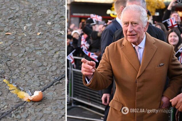 Короля Чарльза III во второй раз за месяц забросали яйцами