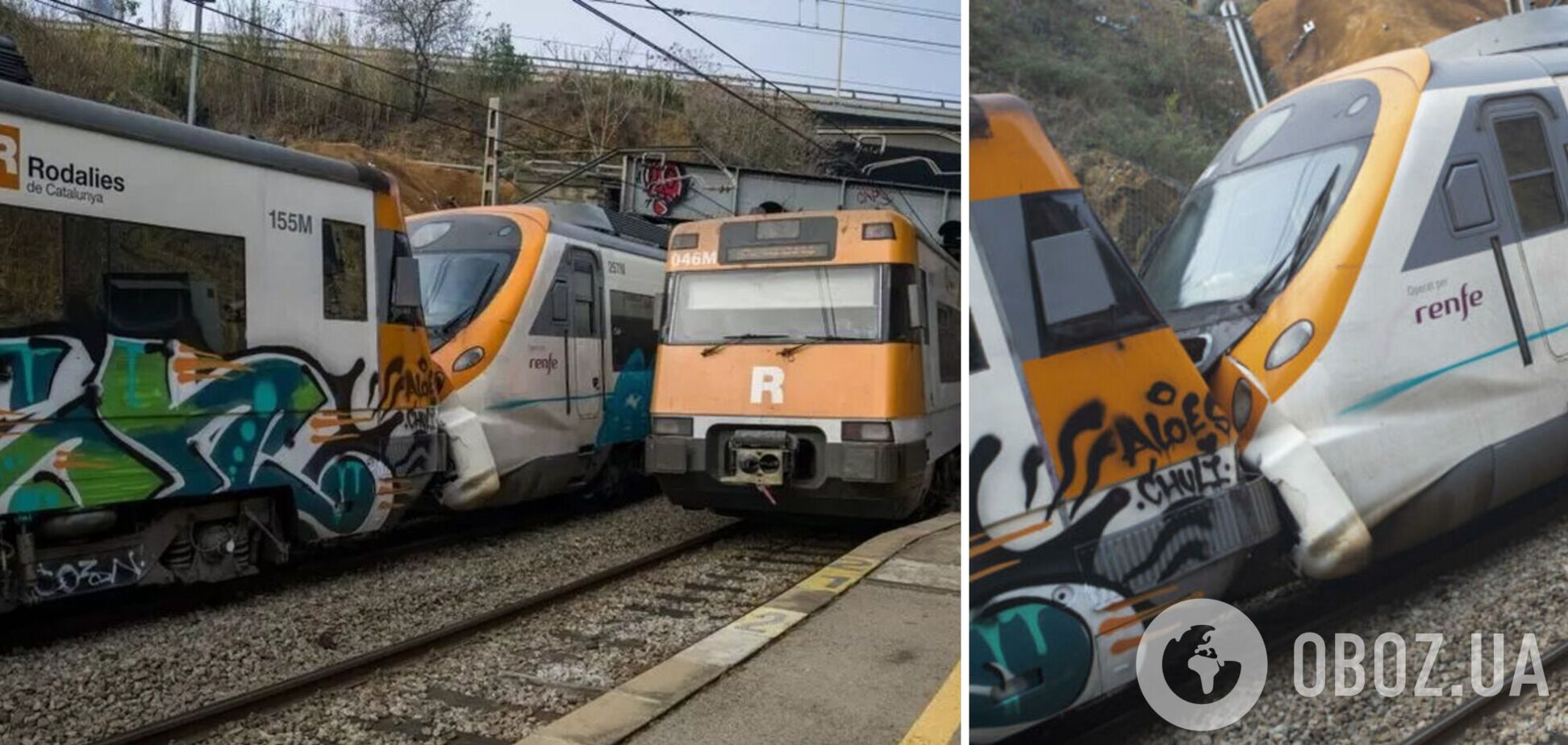 В Іспанії зіткнулися два потяги, постраждали 155 людей. Фото